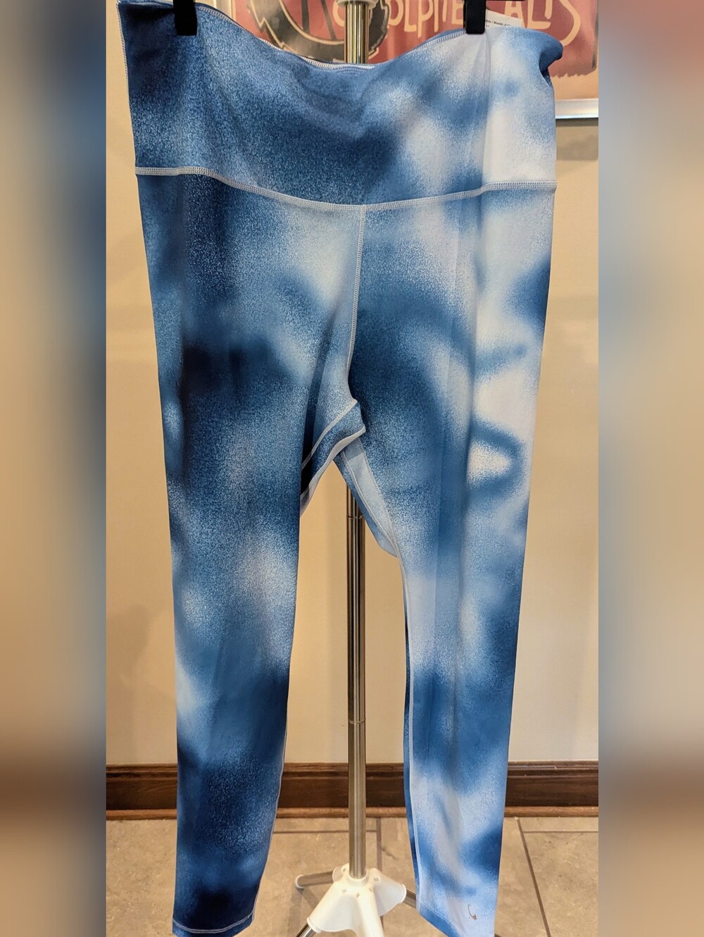 $30 Nike One Size XL High-Rise Full-Length Leggings - Blue Cloud Print NWT